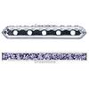 Dreamtime Crystal DC 77730 Rondelle Spacer Bars 5 Hole Purple Velvet/Silver